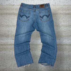 Vintage 38x32 Micros Skater Jeans 38x32 Baggy Wide Leg Medium Wash Denim